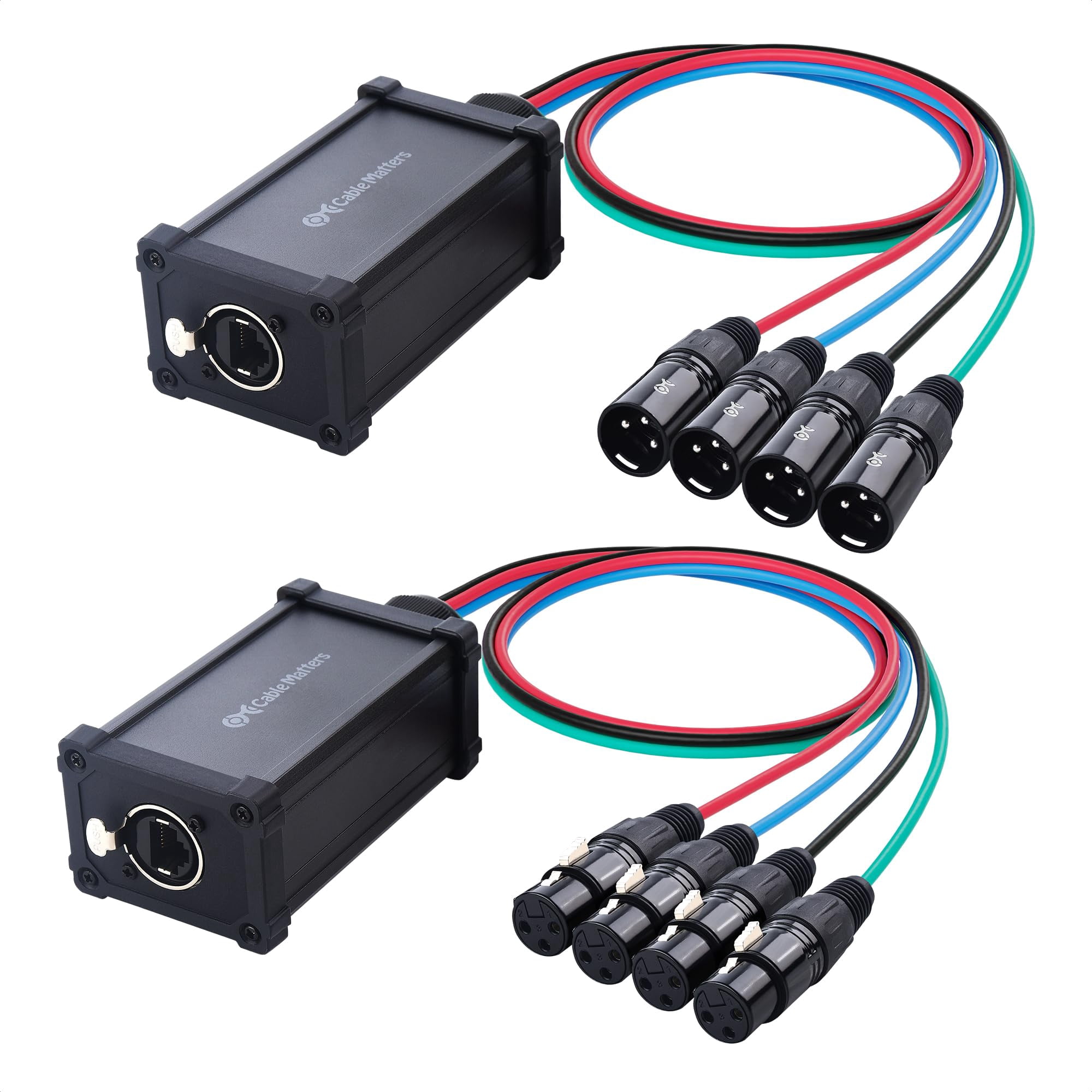 Cable Matters - El Cable Snake Xlr De Audio A Través De Ethernet Importa Con 2 Cajas