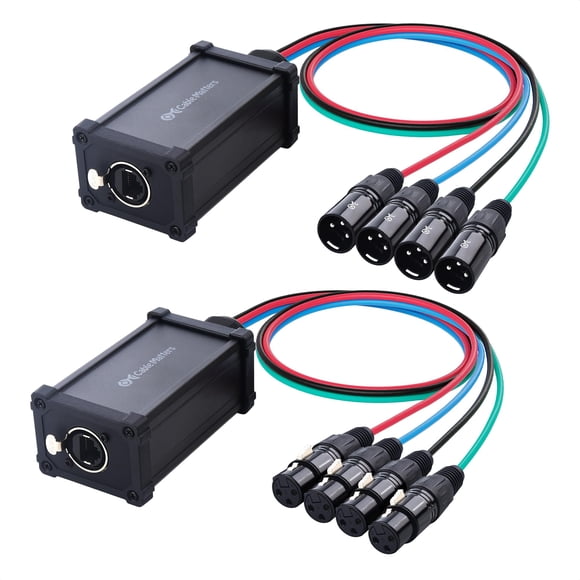 El cable Snake XLR de audio a través de Ethernet importa con 2 cajas