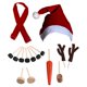 thumbnail image 4 of Traje De Muñeco De Nieve Al Aire Libre Dress Up Kit Hat Scarf Zanahoria Nariz Actividad Toy Regalo B, 4 of 5