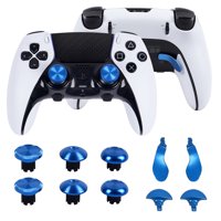 Genérico - Compatible Con El Mando Edge De Playstation 5 - Kit De Tapones Metálicos Para Los Pulgares, Las Palancas Y Los Botones Traseros De Ps5-Azul