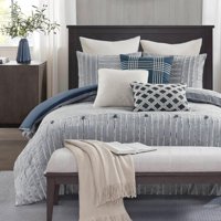 Juego De Edredón Madison Park Essence Queen Size, Azul, 8 Piezas