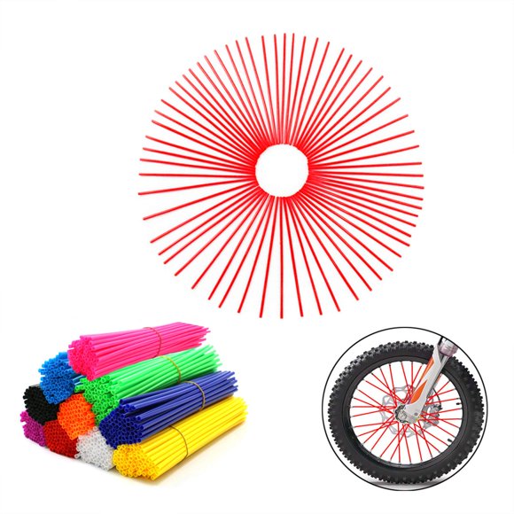 Cubiertas para radios de rueda COBIKE 23 cm, paquete de 72 piezas, color rojo