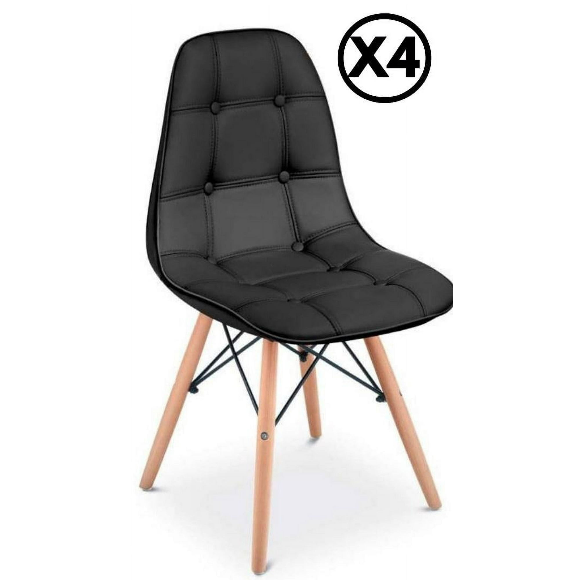 Moadchile - Pack 4 Sillas Capitone Negras