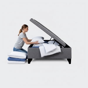 Ivi Home - Base Baul 1,5 Plaza Apertura Horizontal 105X190 Gris