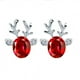 thumbnail image 1 of Pendientes De Navidad Para Mujeres Pendientes De Cristal De Cuerno De Reno Pendientes De Cuerno De Reno De Lujo Material De Aleación, 1 of 2