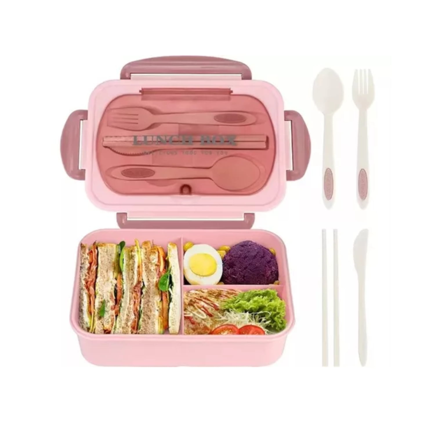 Importclick - Tupper Contenedor Microondas Alimentos Servicio Rosado