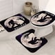 thumbnail image 2 of 1pc Modern Ape Man Shower Curtain and Blanket Set with 12 Hooks - Waterproof Bathroom Decor for Home, 2 of 5
