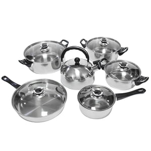 Bothyi - Juegos De Utensilios De Cocina Para El Hogar, Olla Para Sopa Con Tapa De Vidrio Para Acampar, Senderismo En Interiores