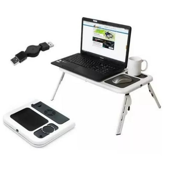 Mesa Portátil Notebook Doble Ventilador
