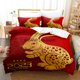 thumbnail image 1 of Cute Year Red Chinese Zodiac Rabbit Bedding Set Bed Set Aldult Kid Bedroom Duvetcover Sets, 1 of 5