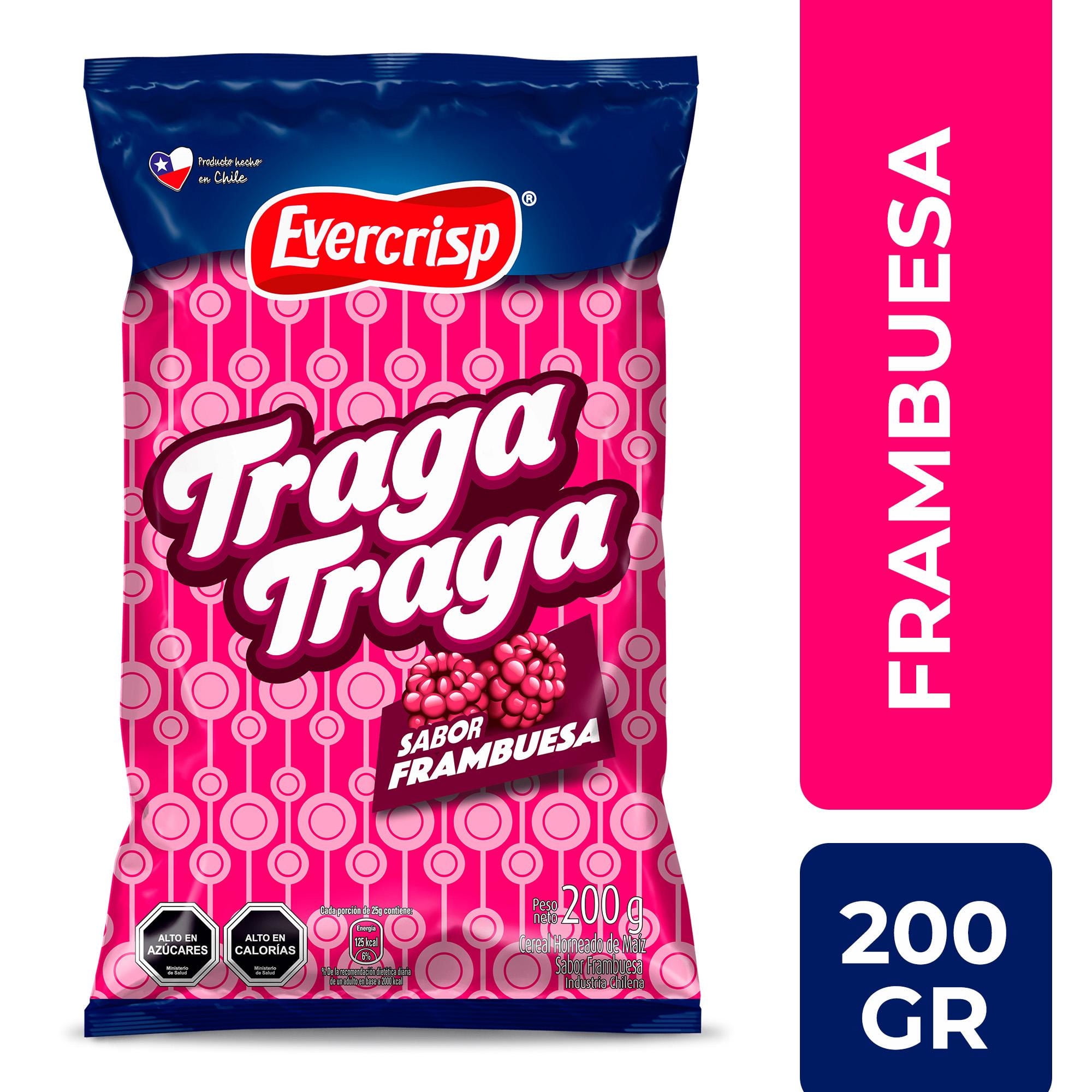 Suflés Traga Traga Frambuesa 200 g Evercrisp