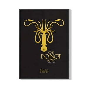 Creango - Cuadro Poster Enmarcado Escudo Greyjoy Decorativo