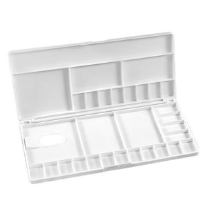Genérico - Paleta De Acuarela Vacía De Gran Capacidad Con Bandeja Para Mezclar Gouache Con Orificio Para Los Dedos