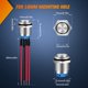 thumbnail image 2 of Interruptor pulsador Nilight 16 mm 12 V azul con arnés de cableado, 2 of 9