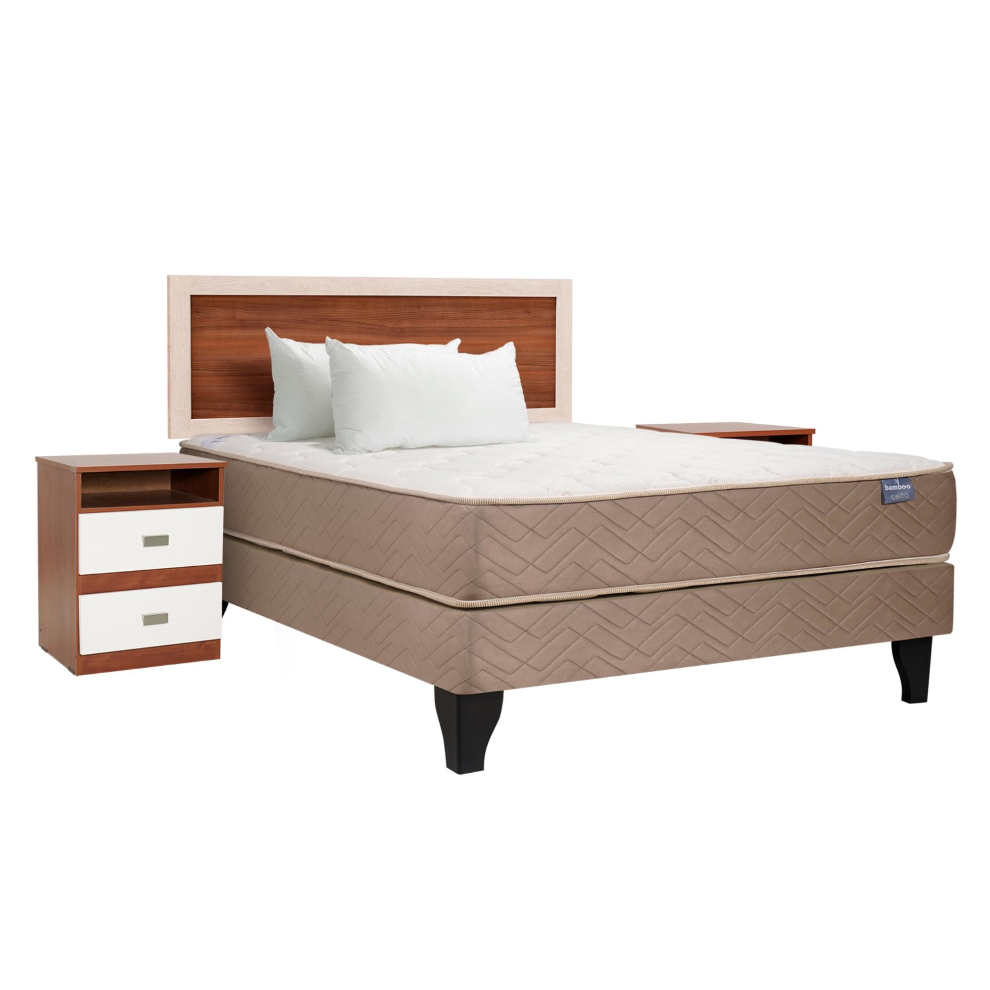 Celta - Cama Europea Bamboo 2 Plaza Base Dividida