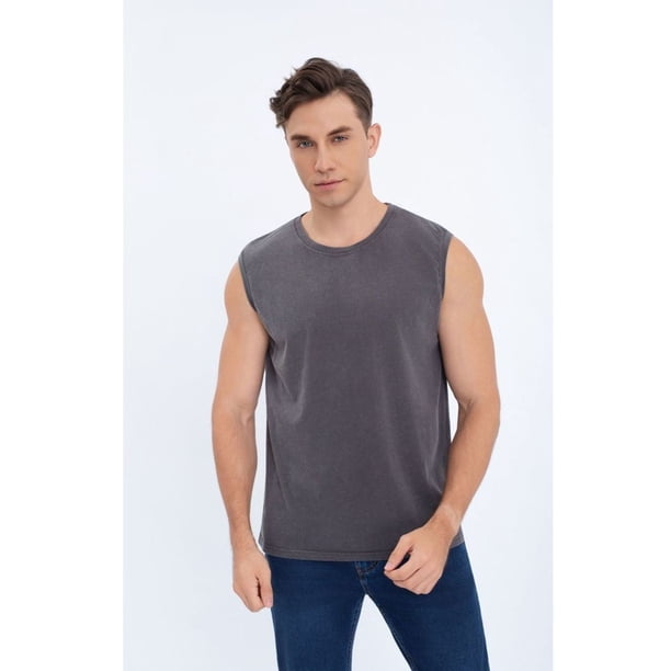 Polera Musculosa Hombre Algodón Sin Mangas Colores Sin Diseño 7600