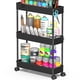 thumbnail image 1 of Carrito de almacenamiento rodante SPACEKEEPER Slim de 3 niveles negro, 1 of 8