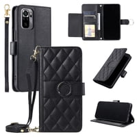 Funda Tipo Billetera Foxdock Para Xiaomi Redmi Note 10S 4G – Tapa Abatible Con Correa Para Mujer