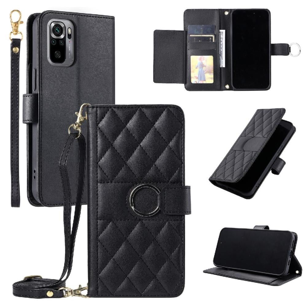 Funda Tipo Billetera Foxdock Para Xiaomi Redmi Note 10s 4g – Tapa Abatible Con Correa Para Mujer