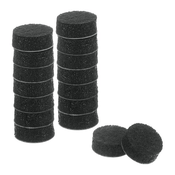 Uxcell Almohadillas para Muebles 16 Piezas 0.5" Almohadillas Redondas Autoadhesivas de Fieltro Protectores de Piso para Muebles Negro