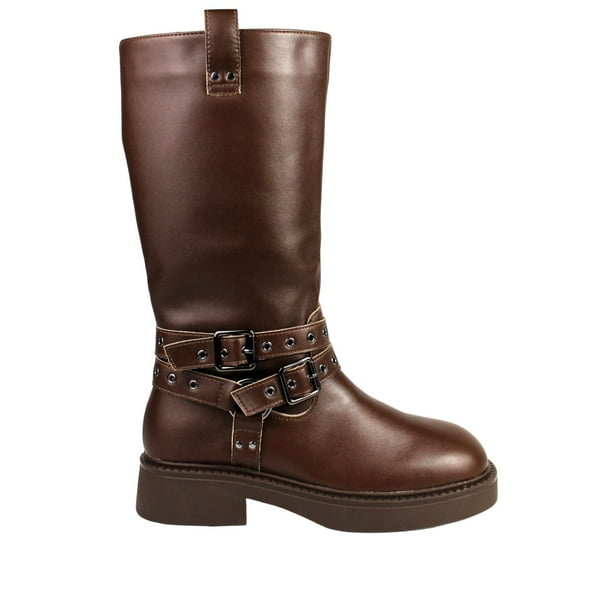Bota Alta Mujer Casual 91 Yassne Marron