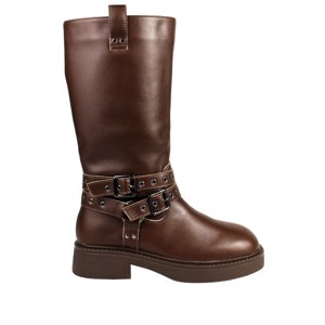Megabazar Spa - Bota Alta Mujer Casual 91 Yassne Marron