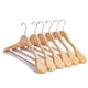 thumbnail image 1 of Perchas para trajes Nature Smile Luxury de madera natural, paquete de 6, 1 of 8