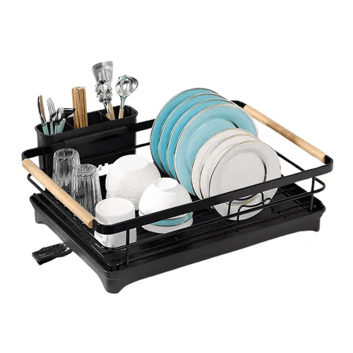 Genérico - Secaplatos 1 Nivel Acero Inoxidable Color Negro