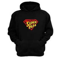 Genérico - Polerón Canguro Super Papá Negro Talla M Unisex