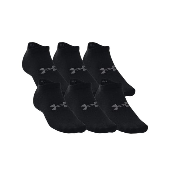 CALCETINES UNDER ARMOUR ESSENTIAL NO SHOW UNISEX (6-PACK NEGROS) | 1370542-001 - Talla M