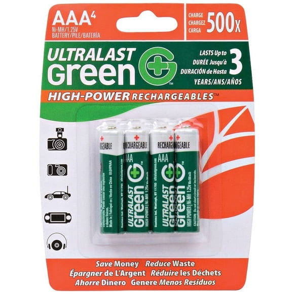 Batería ULTRALAST ULGHP4AAA AAA Recargable 800mAh Paquete de 4