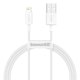 thumbnail image 1 of Baseus Superior Series Fast Charging Data Cable USB to iP 2.4A 1m White, 1 of 8