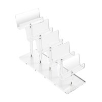 Ioensy - Paso Acrílico Monedero Monedero Exhibidor Contenedor Estante Para Estantería Botella Cd 5 Niveles Transparente