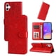 thumbnail image 2 of Funda tipo cartera FOXDOCK para Samsung Galaxy A06 5G , diseño girasol en relieve, cuero PU, cierre magnético, soporte y tarjetero, 2 of 5