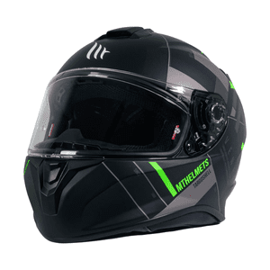 Mt Helmets - Casco Para Moto Mt Targo Veneris B6 Verde Fluor Mate L