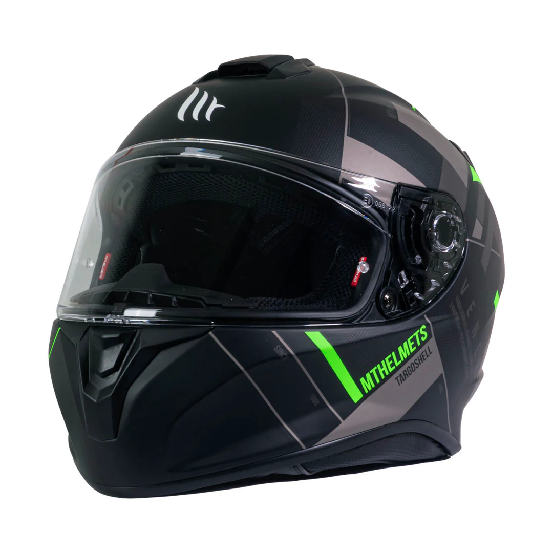 Mt Helmets - Casco Para Moto Mt Targo Veneris B6 Verde Fluor Mate M