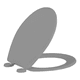 thumbnail image 2 of Asiento Plástico Redondo Antibacterial Color Gris - Bemis, 2 of 3