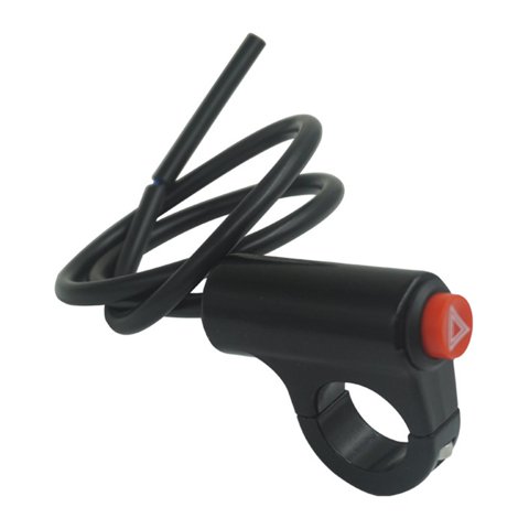 Ioensy - Interruptor De Luz De Peligro Para Motocicleta, Botón Pulsador Para Reemplazo De Motocicleta