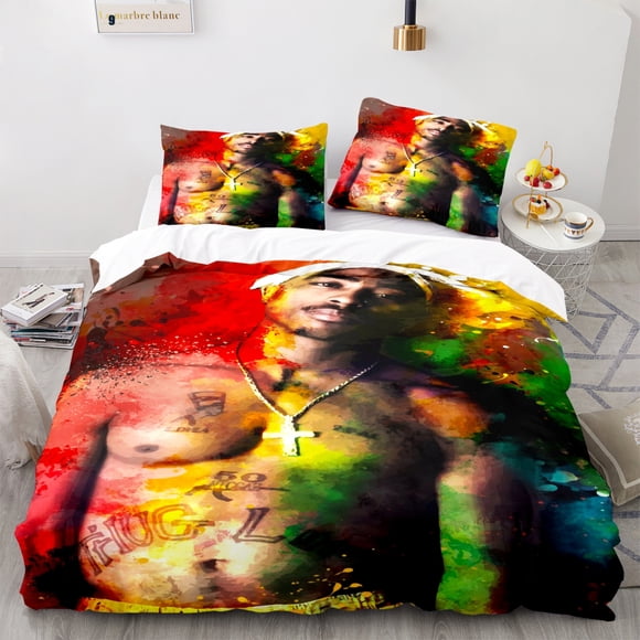 Pac Bedding Set Single Twin Full Queen King Size Tupac Pac Bed Set Aldult Kid Kawaii Duvetcover Sets 3D 3Bed Sheets