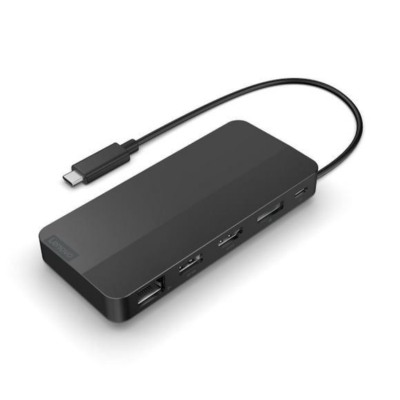 Docking Station Lenovo USB-C USB-A HDMI DisplayPort Ethernet Negro