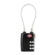 thumbnail image 1 of Cerraduras para Equipaje, Cerraduras de Cable para Equipaje de 3 Dígitos Aceptadas por la TSA con Cuerpo de Aleación, Establece Tu Propia Combinación para Viajar, Negro, 1 of 9