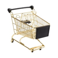 Bothyi - Mini Carrito De La Compra, Accesorios Para Fotos, Juego De Simulación, Favores De Fiesta Para Niña, Juguetes Para Niños, Dorado