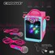 thumbnail image 4 of Máquina de karaoke Croove Kids Pink con 2 micrófonos Bluetooth, 4 of 6