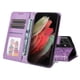 thumbnail image 3 of Funda tipo cartera FOXDOCK para Samsung Galaxy S21 Ultra , diseño girasol en relieve, cuero PU, cierre magnético, soporte y tarjetero, 3 of 5