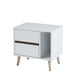 thumbnail image 1 of Velador Square Minimalista Blanco Con Dos Cajones, 1 of 3