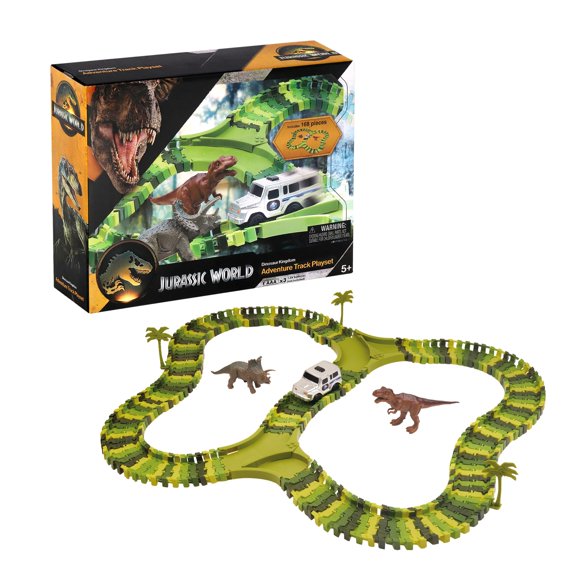Set de Juguete Captivz 168 piezas pista de dinosaurios con vehículo 4x4