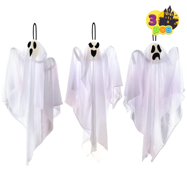 Decoración colgante con forma de fantasma JOYIN, 2 unidades, 70 cm, Halloween, exterior