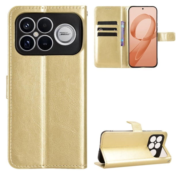 Funda tipo libro para Xiaomi Poco F8 Ultra 5G, cartera todo‑en‑uno, funda multifuncional con tarjetero y correa de muñeca desmontable
