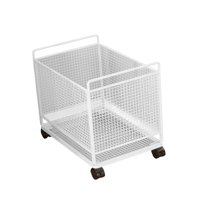 Magideal - Cesto Para Ropa Sucia Carro De Lavandería Contenedor Móvil Cubo Para Ropa Con Diseño Elegante Y Estructura De Hierro Adecuado Para Lavandería Y Apart Blanco