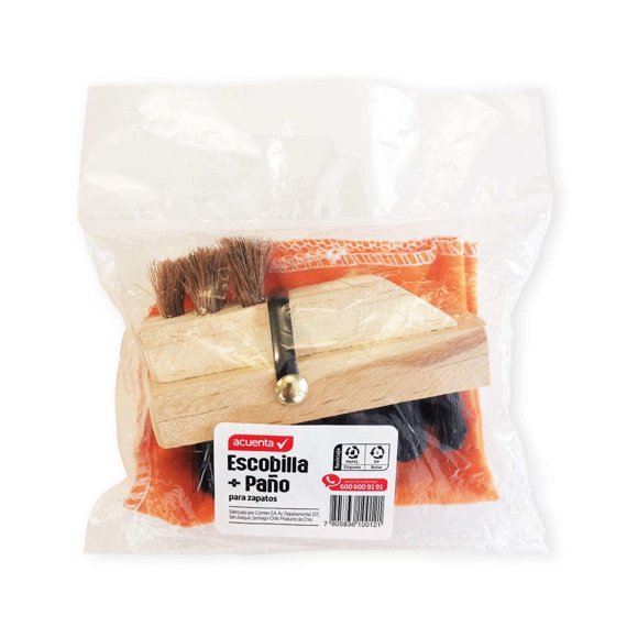 Escobilla + Paño Para Zapatos, 1 Un